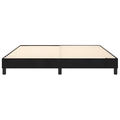 Boxspringframe Fluweel Zwart 160X200 Cm 160 x 200 cm 25 cm