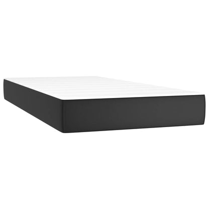 Boxspring Met Matras En Led Kunstleer Zwart 80X200 Cm