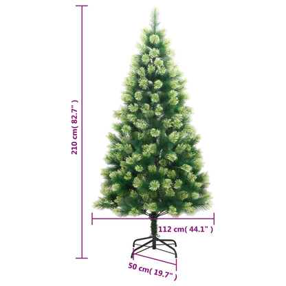 Kunstkerstboom met scharnieren en standaard 210 cm