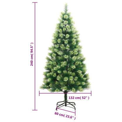 Kunstkerstboom met scharnieren en standaard 240 cm