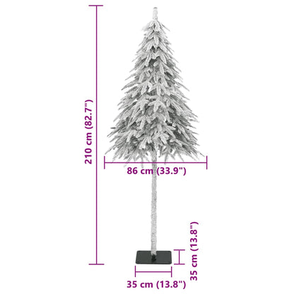 Kunstkerstboom met sneeuw 210 cm