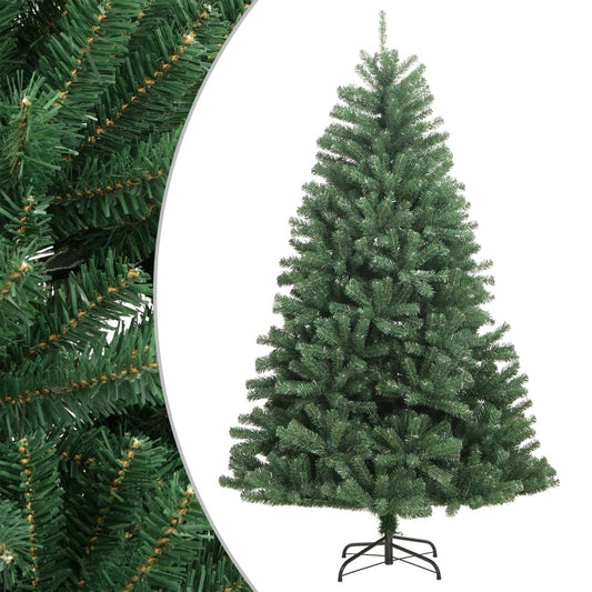 Kunstkerstboom met scharnieren en standaard 210 cm groen