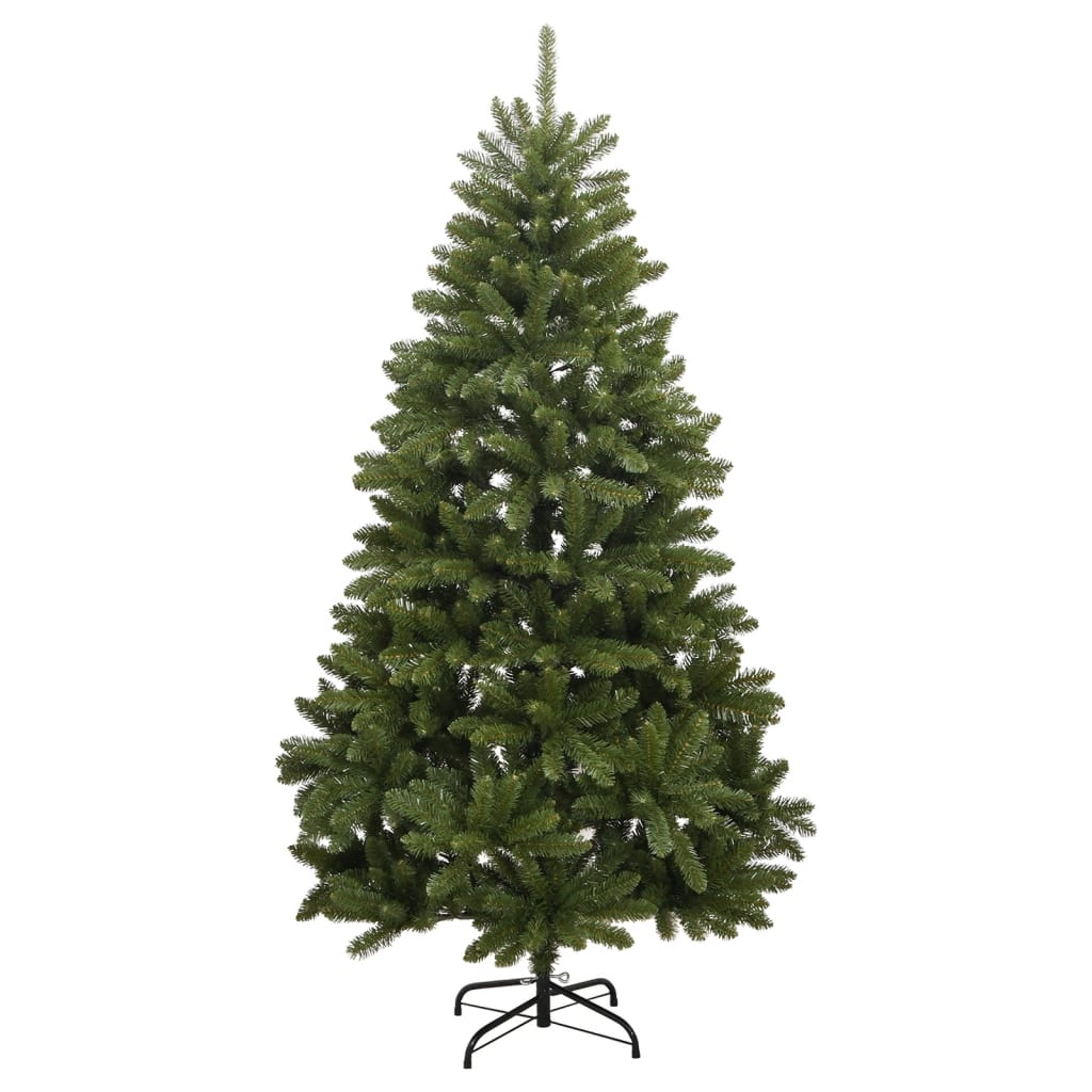 Kunstkerstboom met scharnieren en standaard 210 cm groen