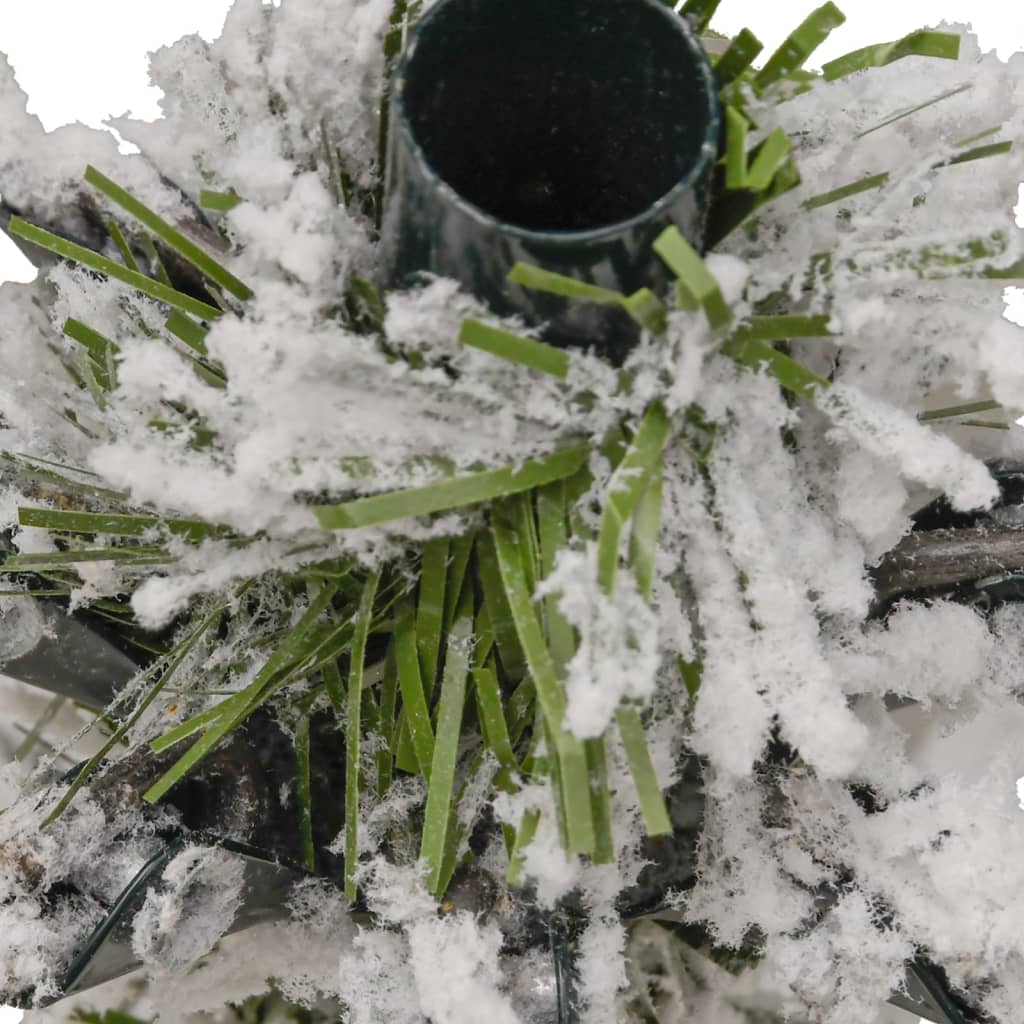 Kunstkerstboom met scharnieren en sneeuw 240 cm