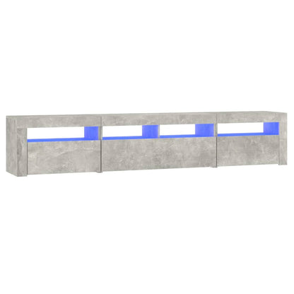 Tv-Meubel Met Led-Verlichting 210X35X40 Cm Betongrijs 210 x 35 x 40 cm