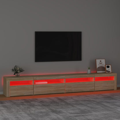 Tv-Meubel Met Led-Verlichting 270X35X40 Cm Sonoma Eikenkleurig 1 270 x 35 x 40 cm