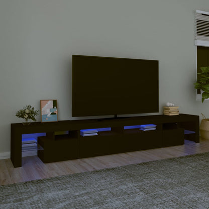 Tv-Meubel Met Led-Verlichting 260X36,5X40 Cm Zwart 1 260 x 36.5 x 40 cm