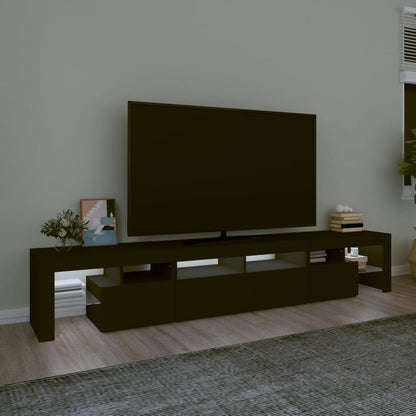 Tv-Meubel Met Led-Verlichting 230X36,5X40 Cm Zwart 1 230 x 36.5 x 40 cm