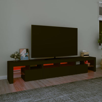 Tv-Meubel Met Led-Verlichting 230X36,5X40 Cm Zwart 1 230 x 36.5 x 40 cm