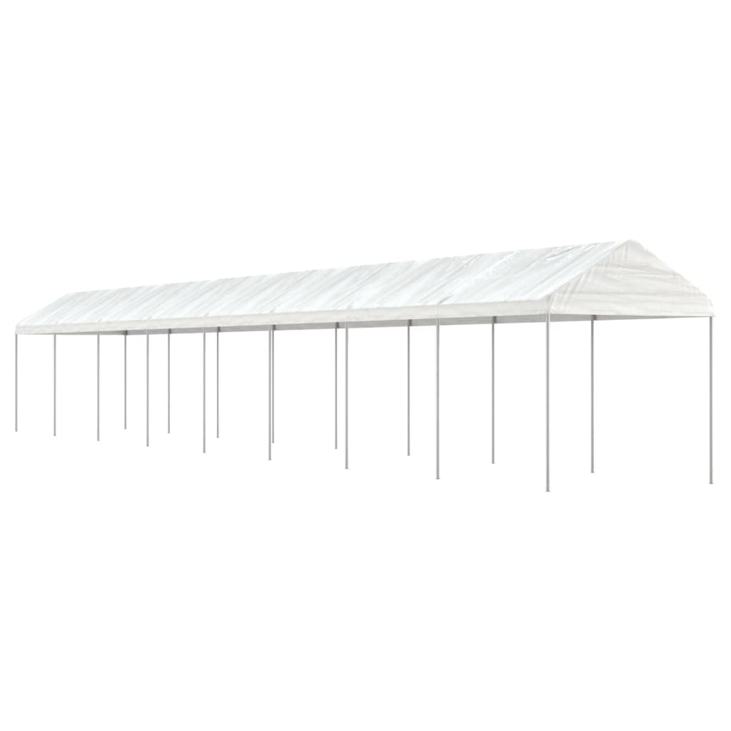 Prieel Met Dak 17,84X2,28X2,69 M Polyetheen Wit