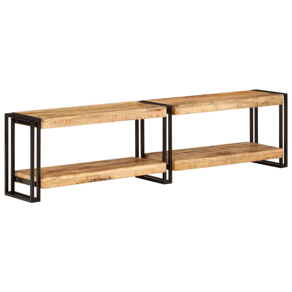 Tv-Meubel 160X30X40 Cm Massief Mangohout 160 x 30 x 40 cm Zwart