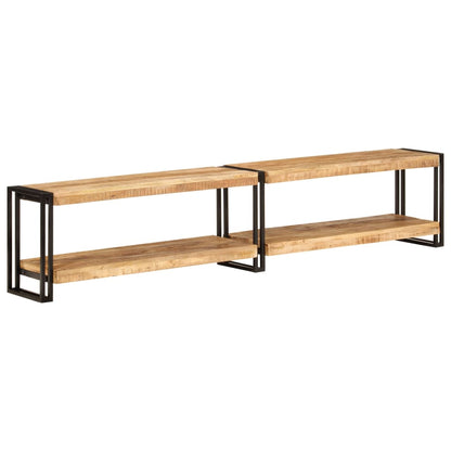 Tv-Meubel 200X30X40 Cm Massief Mangohout 200 x 30 x 40 cm Zwart