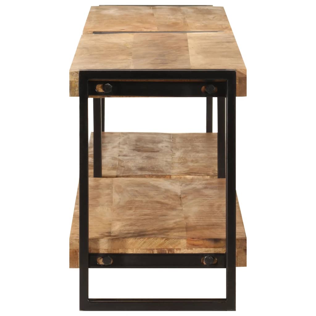 Tv-Meubel 200X30X40 Cm Massief Mangohout 200 x 30 x 40 cm Zwart