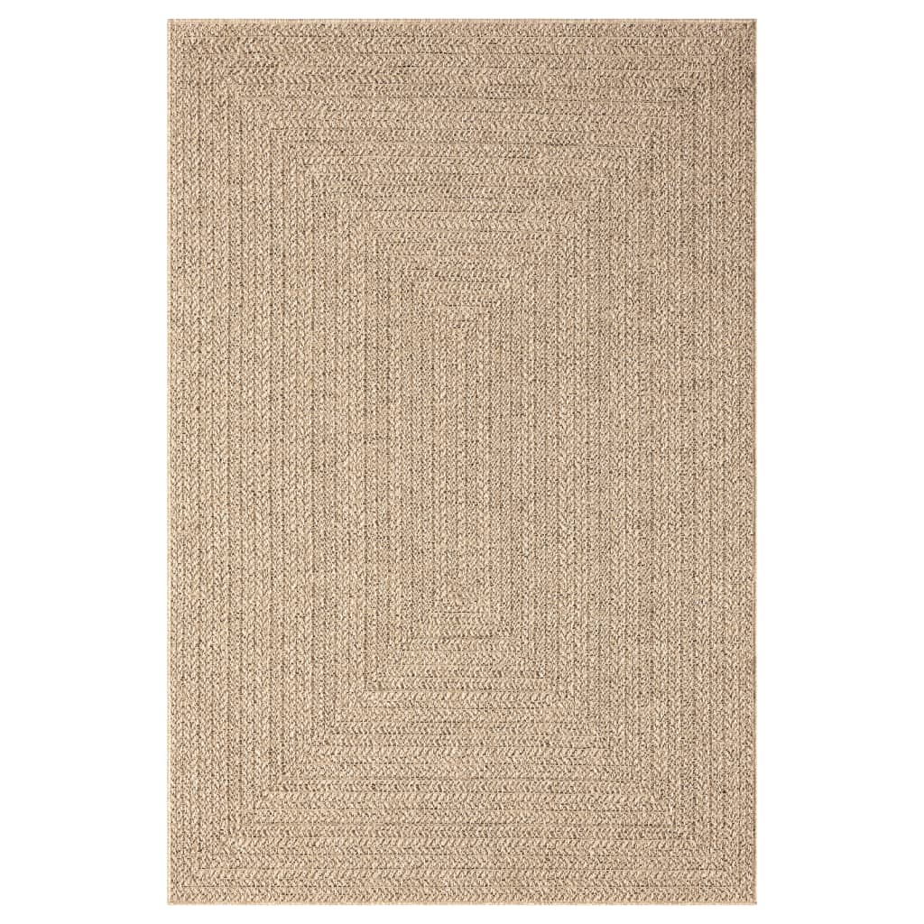 Vloerkleed Voor Binnen En Buiten Jute Look 120 x 170 cm Rechthoekig