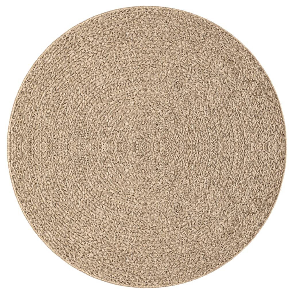 Vloerkleed 90 Cm Voor Binnen En Buiten Jute Look Ø 90 cm Rond