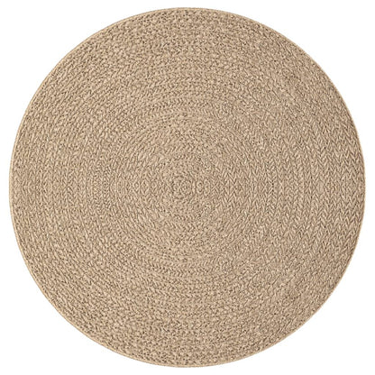 Vloerkleed 90 Cm Voor Binnen En Buiten Jute Look Ø 90 cm Rond