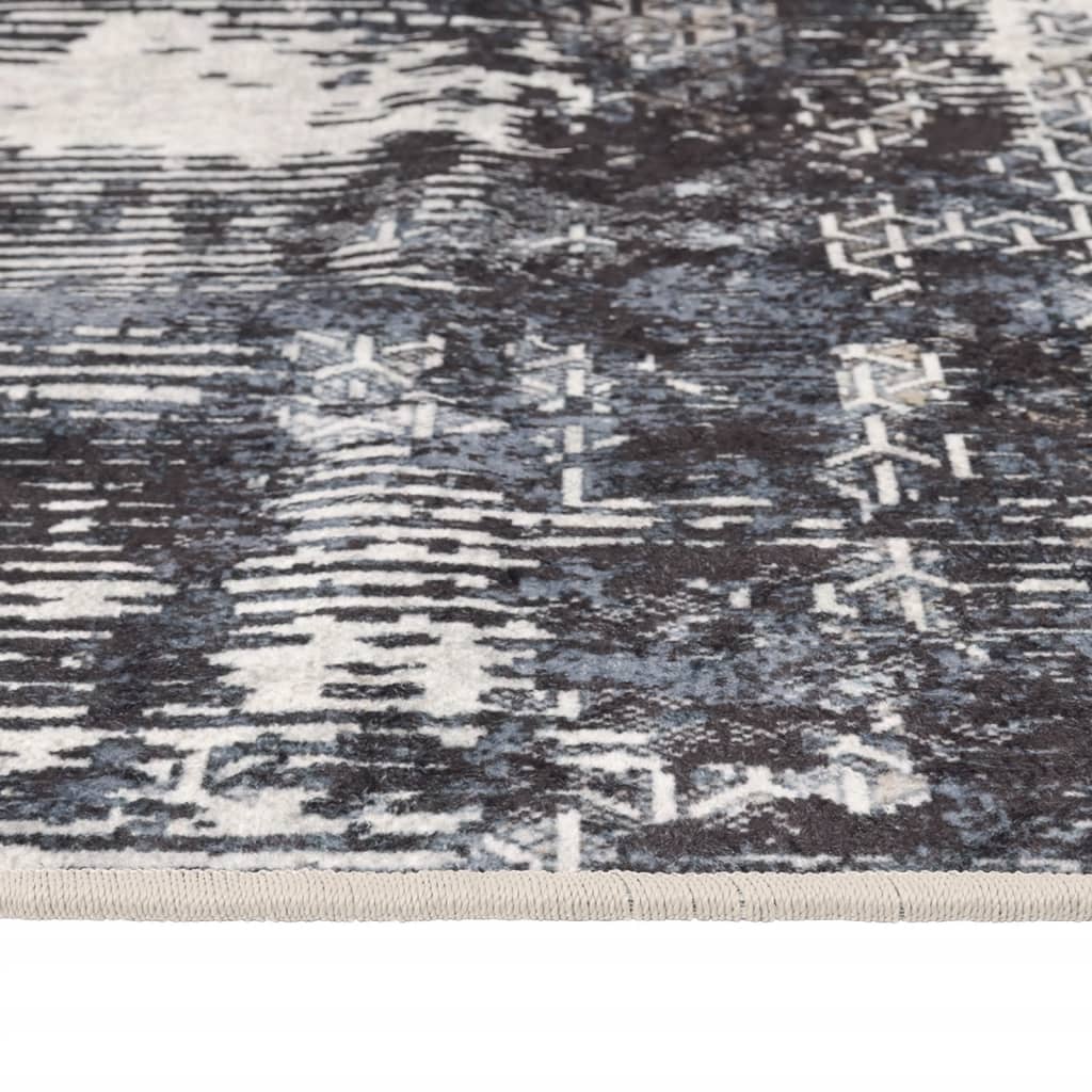 Vloerkleed Wasbaar Anti-Slip Meerkleurig Zwart En Wit 160 x 230 cm