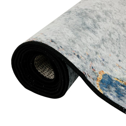 Vloerkleed Wasbaar Anti-Slip Meerkleurig Goud En Wit 80 x 300 cm