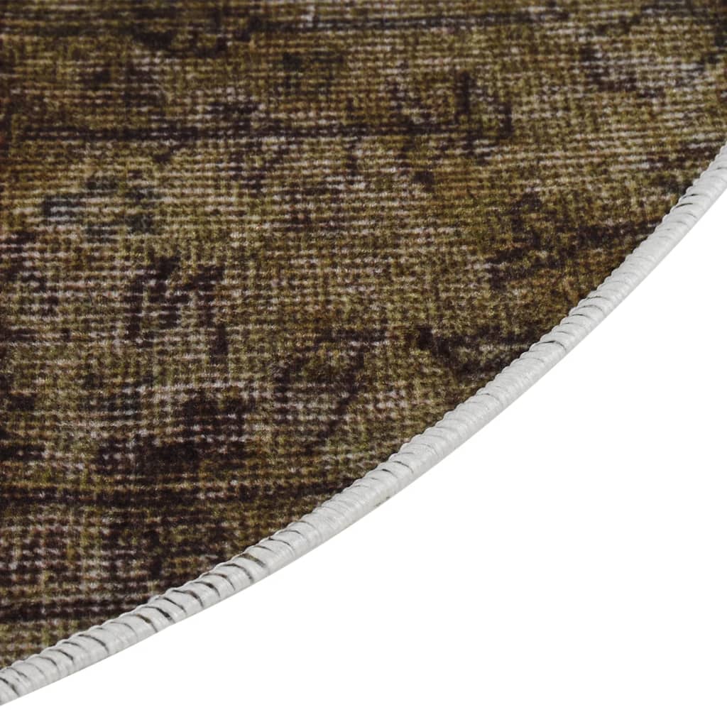 Vloerkleed Wasbaar Anti-Slip Meerkleurig Patchwork Ø 200 cm