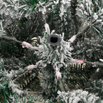 Kunstkerstboom met scharnieren en sneeuw 180 cm