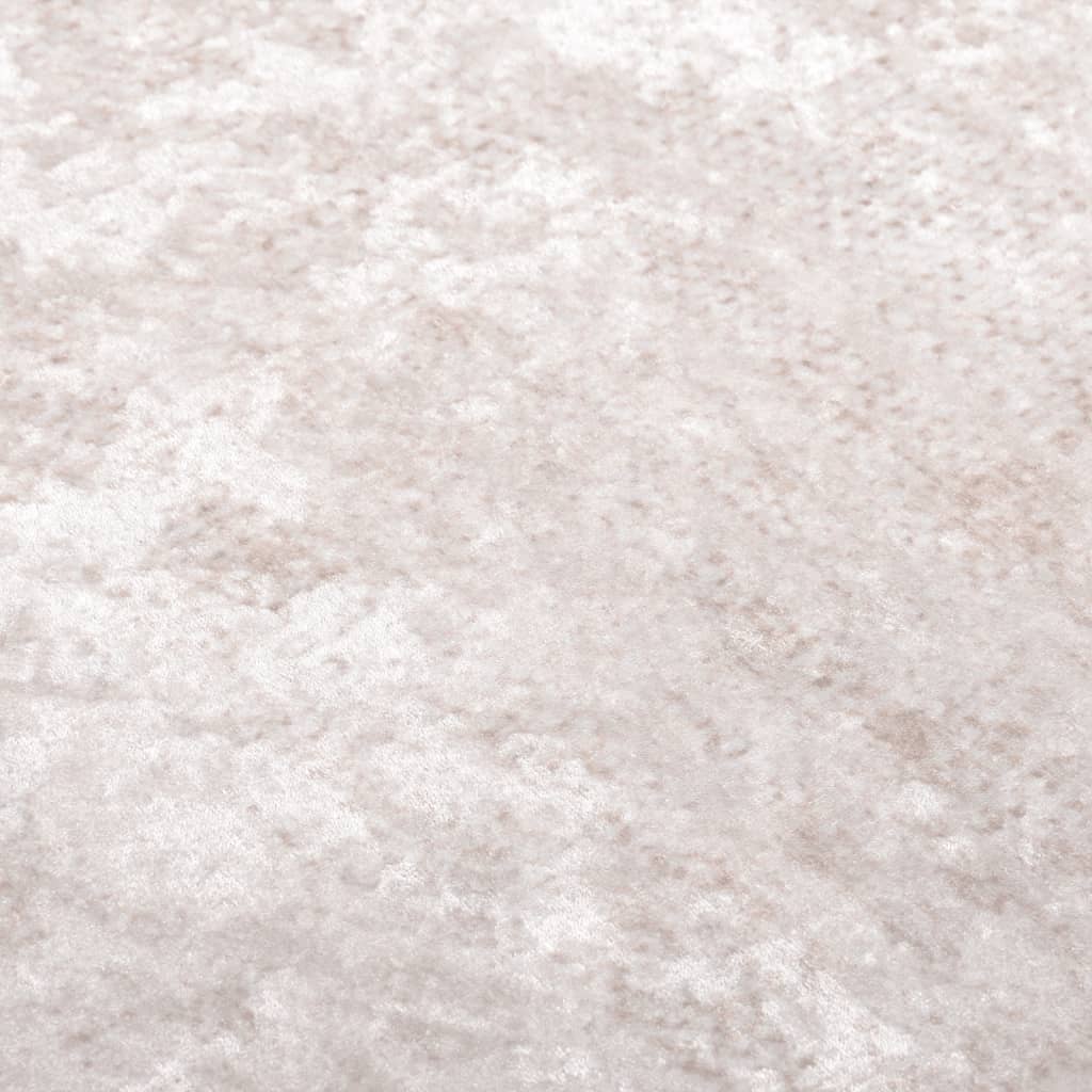 Vloerkleed Wasbaar Anti-Slip Wit En Beige En Zwart 120 x 170 cm