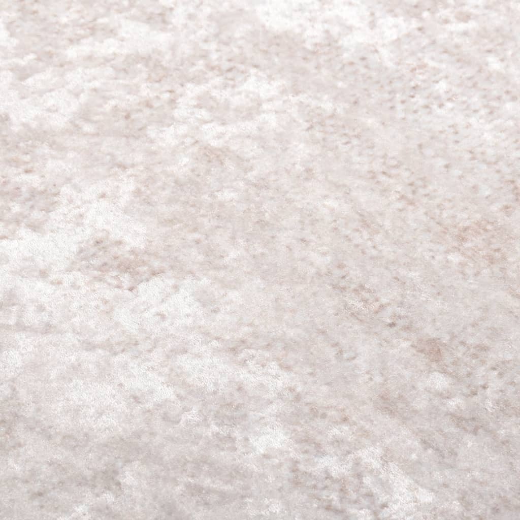 Vloerkleed Wasbaar Anti-Slip Wit En Beige En Zwart 150 x 230 cm