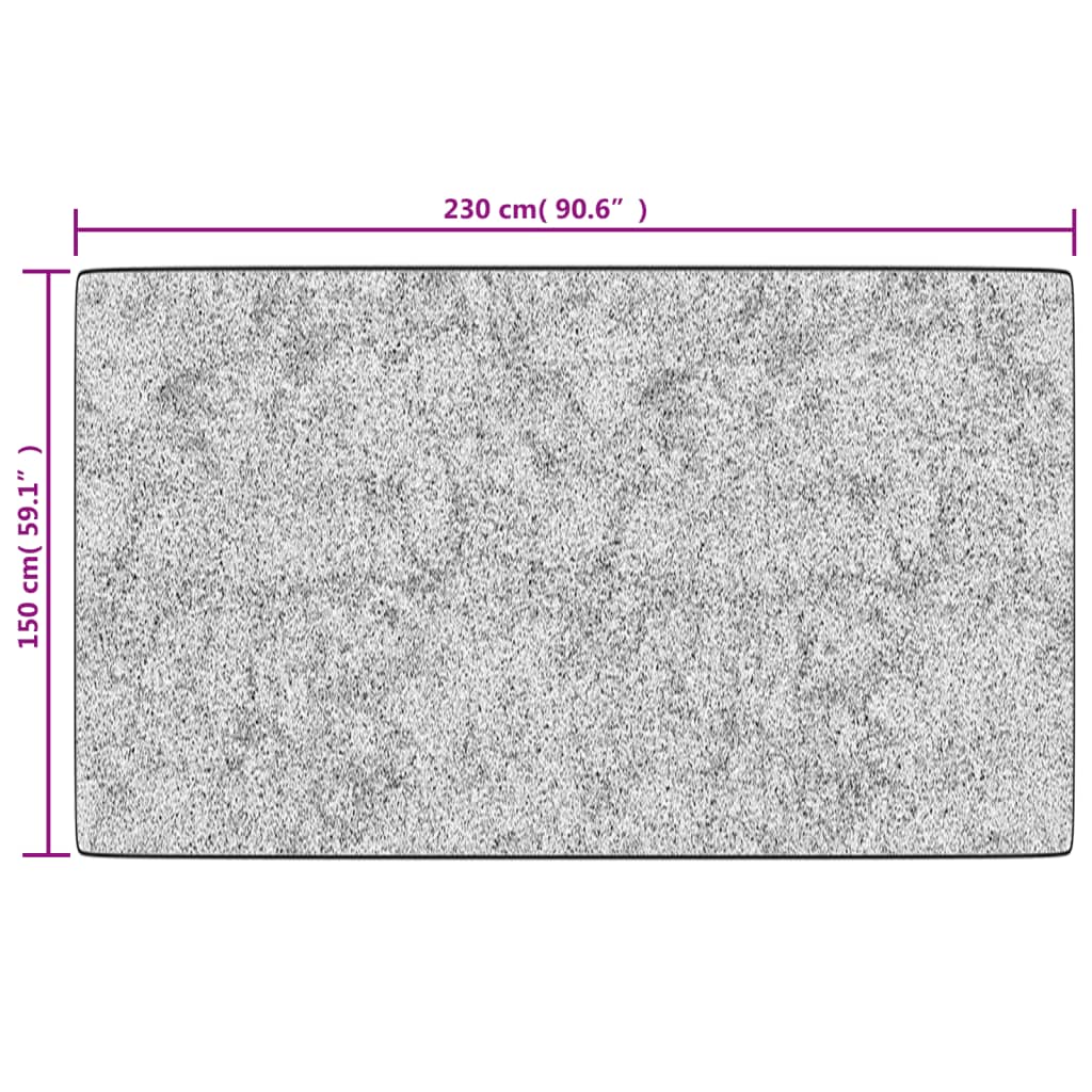 Vloerkleed Wasbaar Anti-Slip Meerkleurig Grijs En Wit 150 x 230 cm