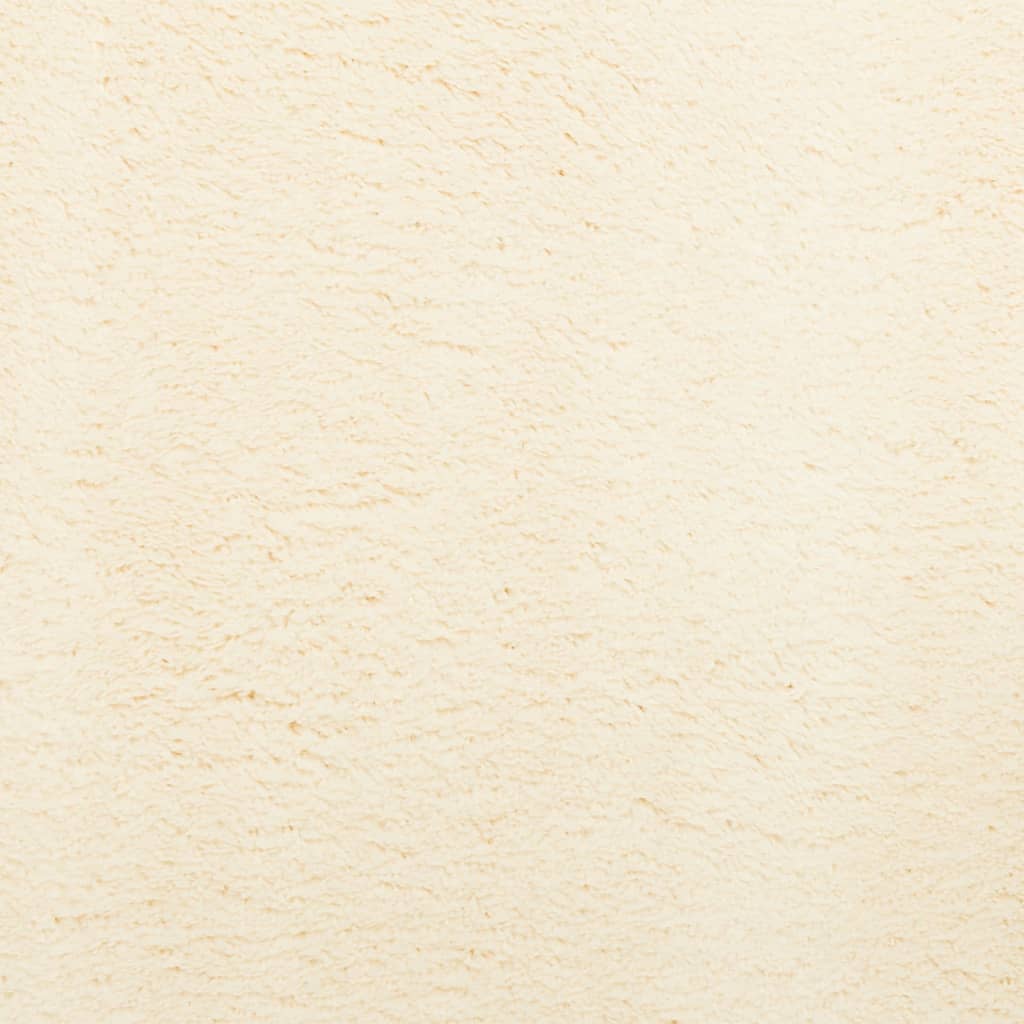 Vloerkleed Huarte Laagpolig Zacht Wasbaar Crème 120 x 120 cm