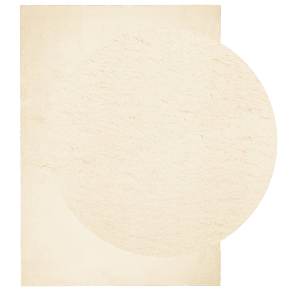 Vloerkleed Huarte Laagpolig Zacht Wasbaar Crème 160 x 230 cm