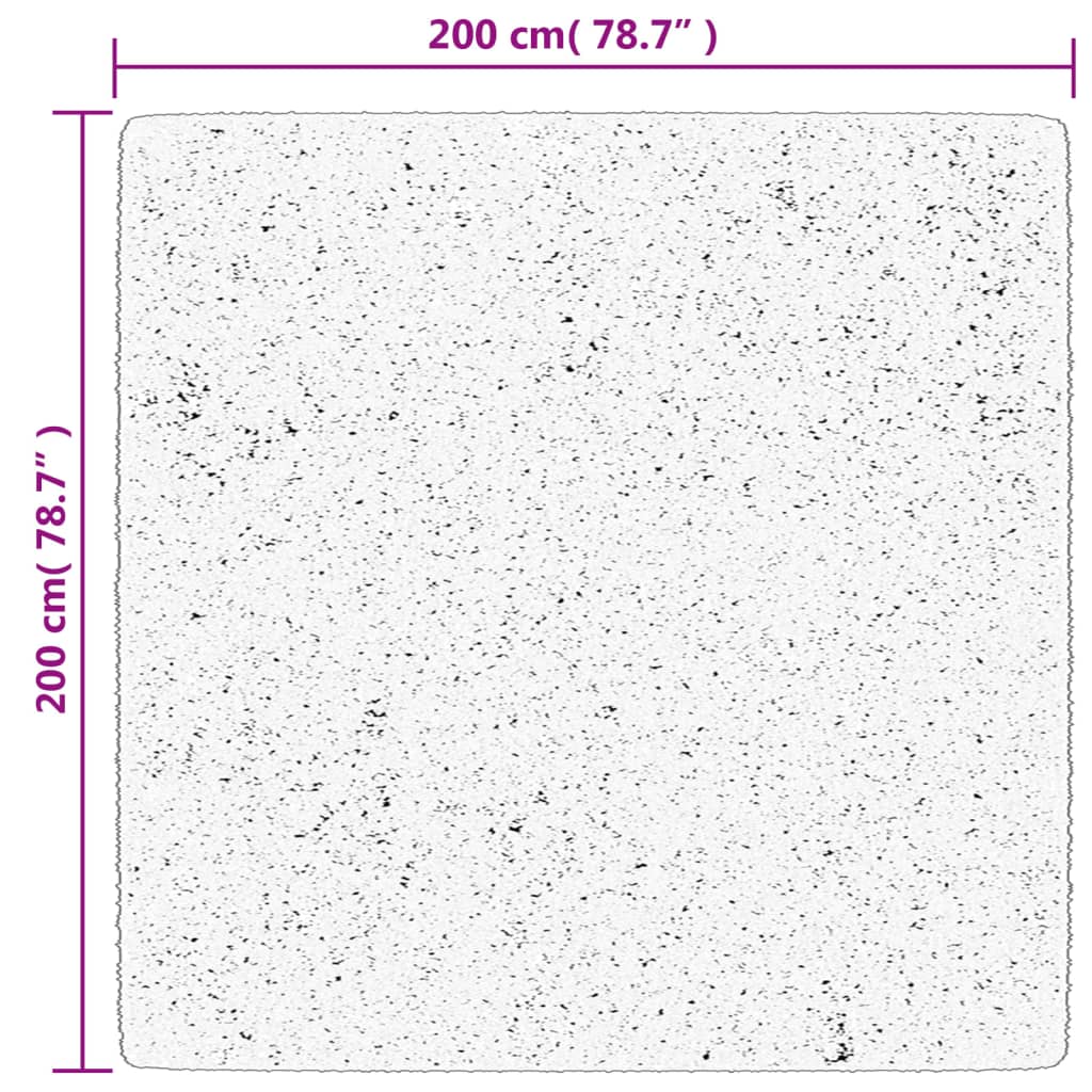 Vloerkleed Huarte Laagpolig Zacht Wasbaar Grijs 200 x 200 cm