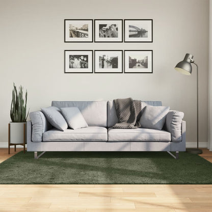 Vloerkleed Huarte Laagpolig Zacht Wasbaar Bos Groen 140 x 200 cm