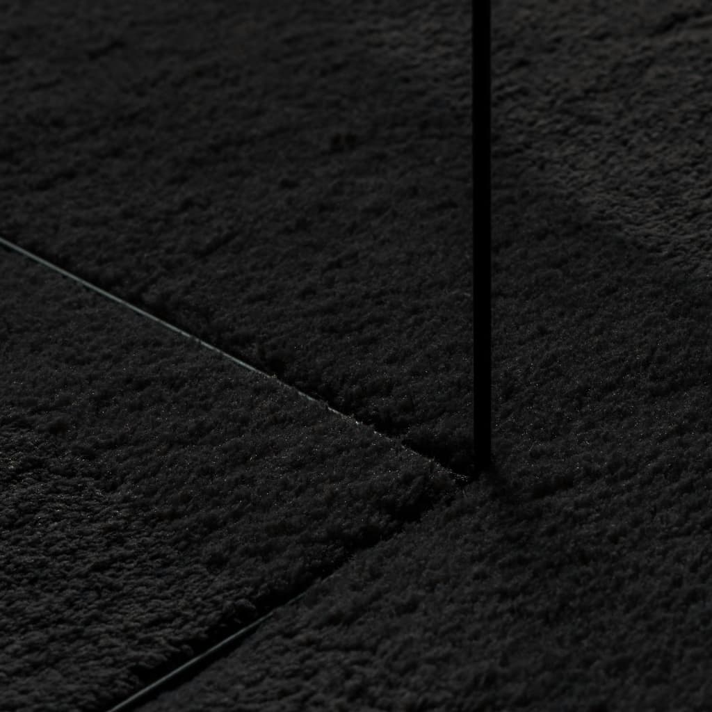Vloerkleed Huarte Laagpolig Zacht Wasbaar Zwart 240 x 340 cm