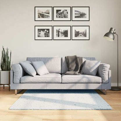 Vloerkleed Huarte Laagpolig Zacht Wasbaar Blauw 120 x 120 cm