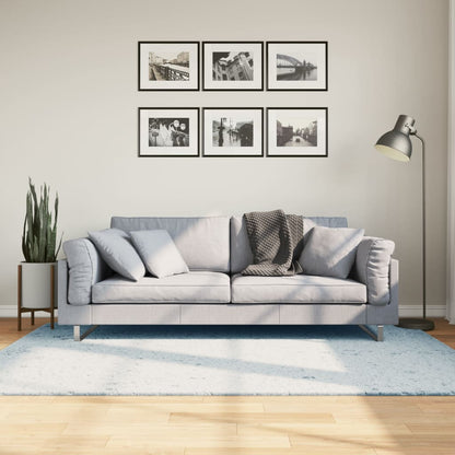 Vloerkleed Huarte Laagpolig Zacht Wasbaar Blauw 140 x 200 cm