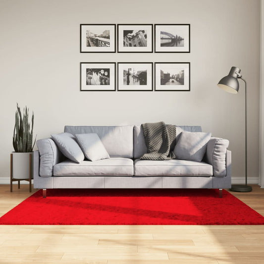 Vloerkleed Huarte Laagpolig Zacht Wasbaar Rood 120 x 170 cm