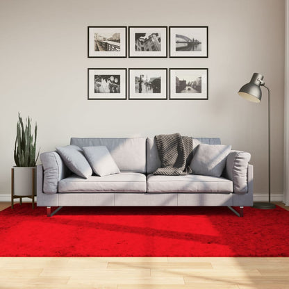 Vloerkleed Huarte Laagpolig Zacht Wasbaar Rood 160 x 230 cm