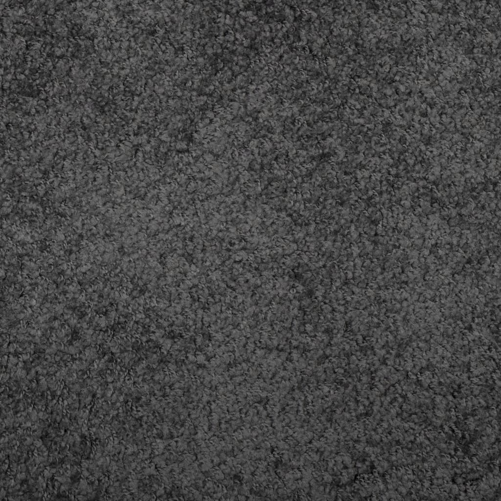 Vloerkleed Shaggy Hoogpolig Modern Antraciet 60 x 110 cm