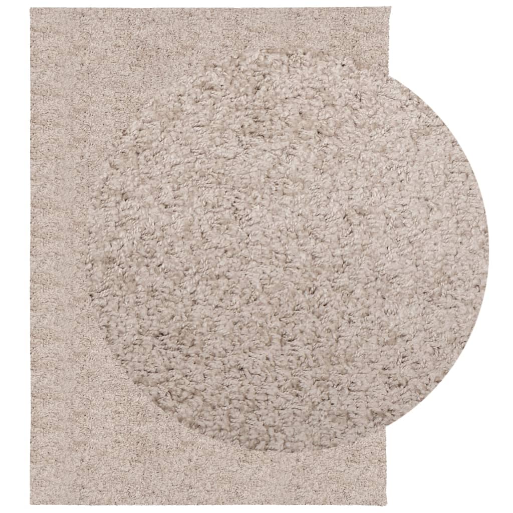 Vloerkleed Pamplona Shaggy Hoogpolig Modern Beige 240 x 340 cm