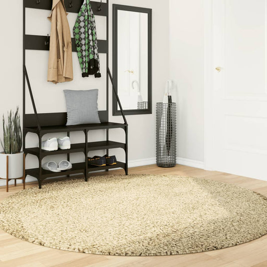 Vloerkleed Shaggy Hoogpolig Modern Ø 200 Cm Kleurig Goud ? 200 cm