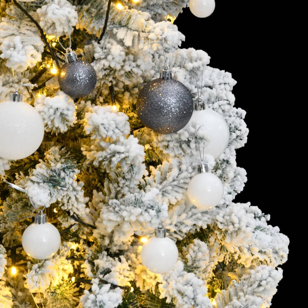 Kunstkerstboom met scharnieren 150 LED's en kerstballen 150 cm