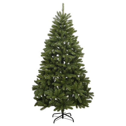 Kunstkerstboom met scharnieren 300 LED's en kerstballen 210 cm