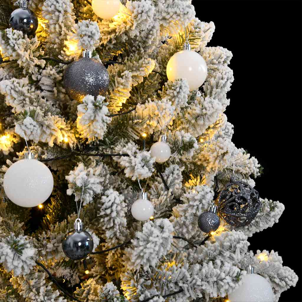 Kunstkerstboom met scharnieren 300 LED's en kerstballen 210 cm