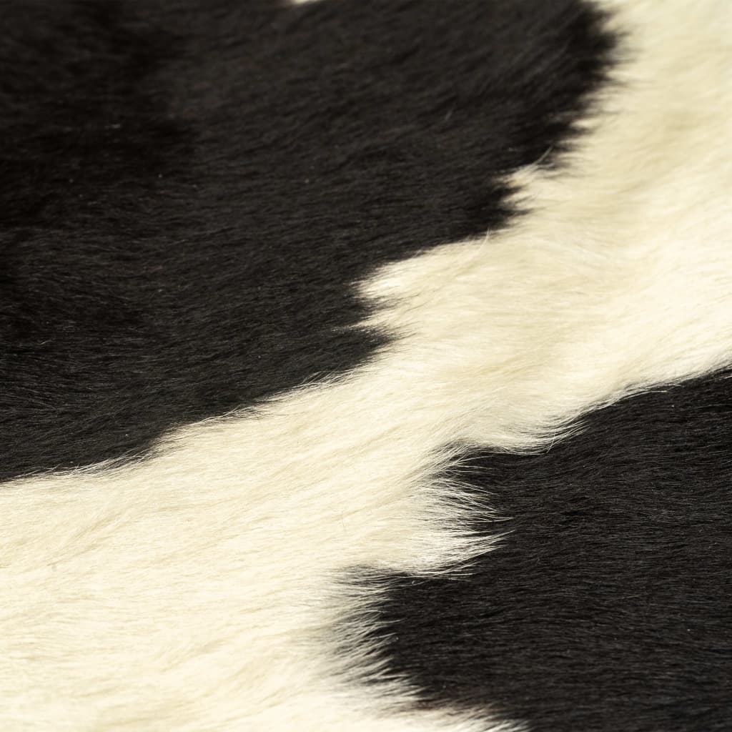 Vloerkleed Echte Koeienhuid 180 x 220 cm Zwart en wit