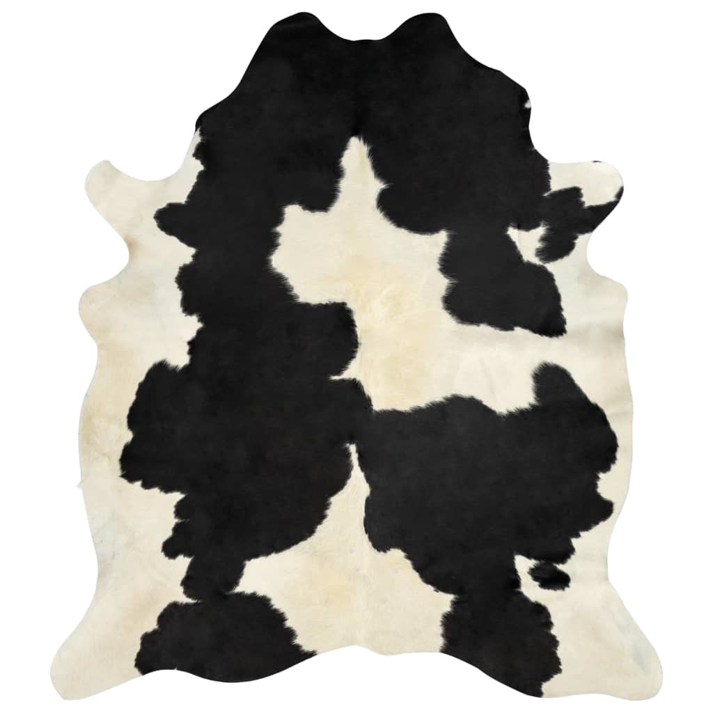 Vloerkleed Echte Koeienhuid 180 x 220 cm Zwart en wit