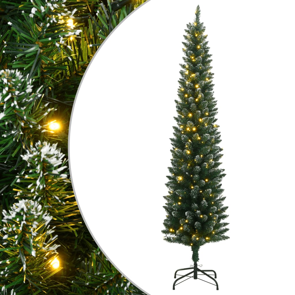 Kunstkerstboom smal met 300 LED's 210 cm