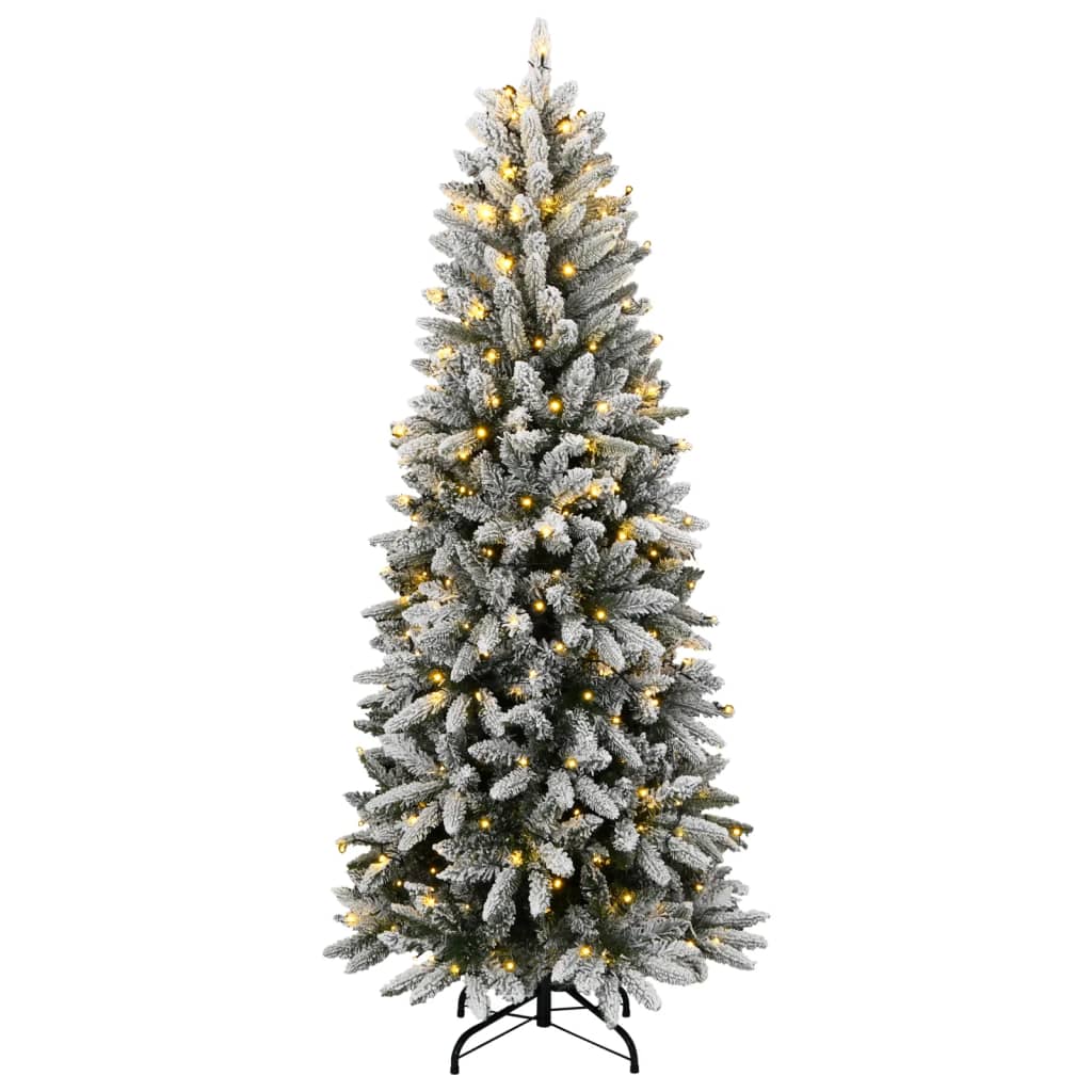 Kunstkerstboom met 300 LED's en sneeuw 180 cm