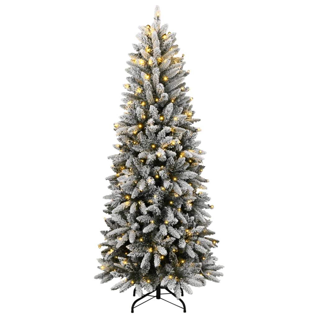 Kunstkerstboom met 300 LED's en sneeuw 210 cm