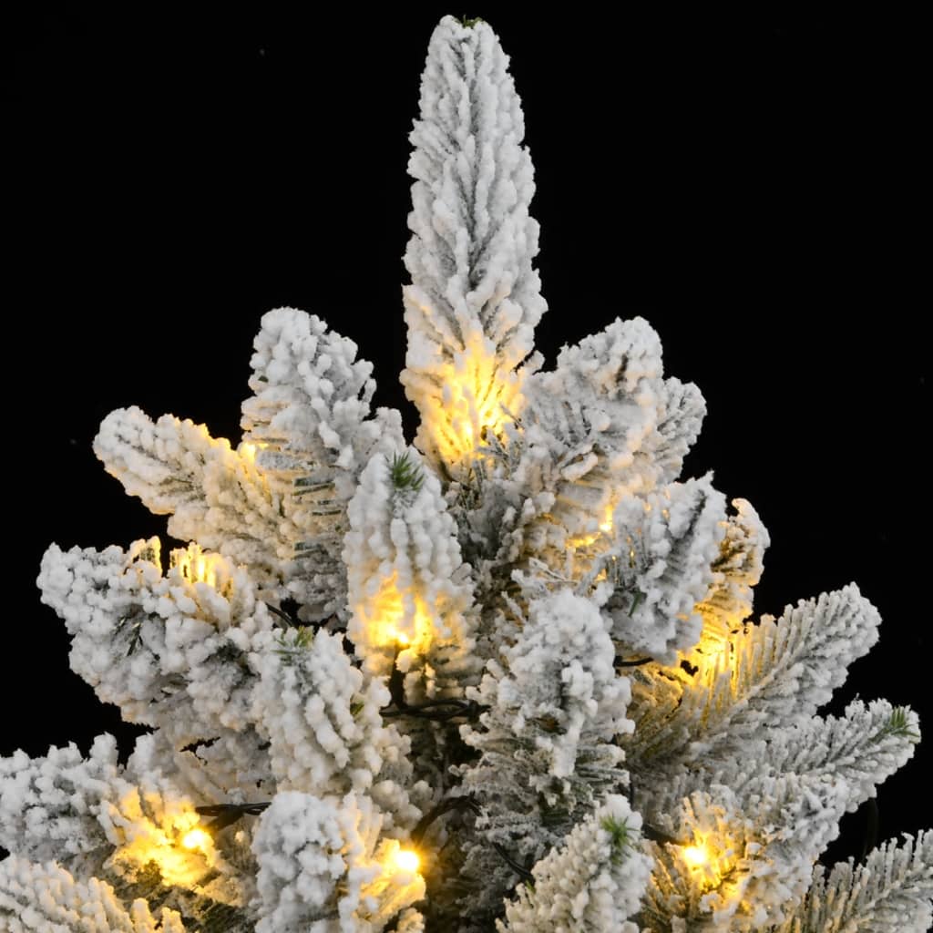 Kunstkerstboom met 300 LED's en sneeuw 210 cm