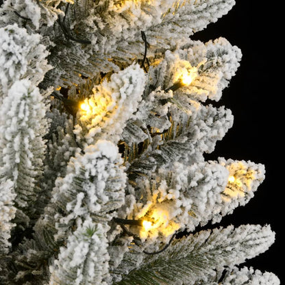 Kunstkerstboom met 300 LED's en sneeuw 210 cm