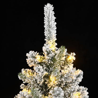 Kunstkerstboom met 300 LED's en sneeuw 210 cm